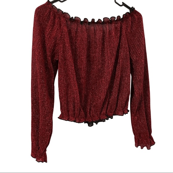 Clé luv Women's Metallic Red Top Large - Picture 2 of 7